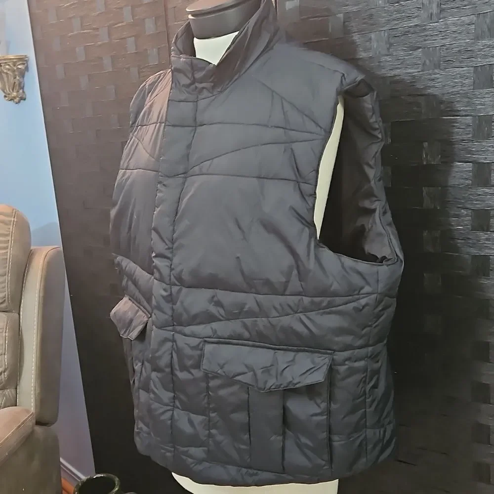 Todd Smith Men's Black Quilted Down Vest Size XXL